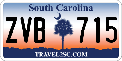 SC license plate ZVB715