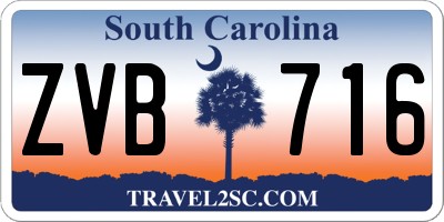SC license plate ZVB716