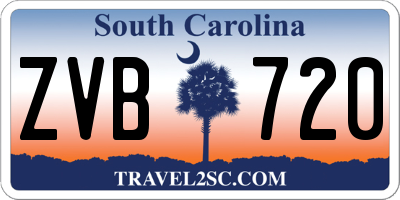 SC license plate ZVB720