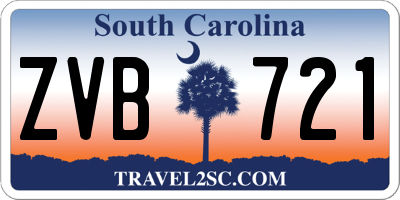 SC license plate ZVB721