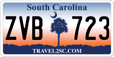 SC license plate ZVB723