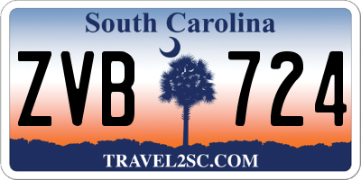 SC license plate ZVB724