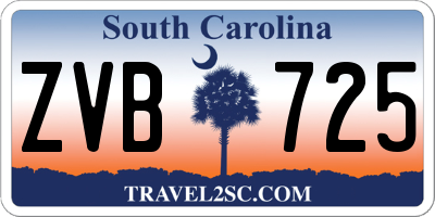 SC license plate ZVB725