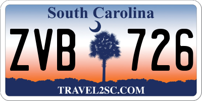 SC license plate ZVB726