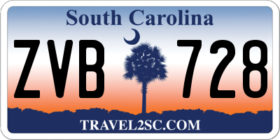 SC license plate ZVB728
