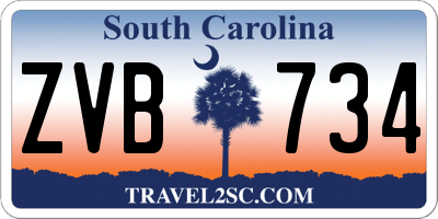 SC license plate ZVB734