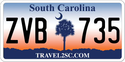 SC license plate ZVB735