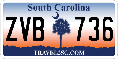 SC license plate ZVB736