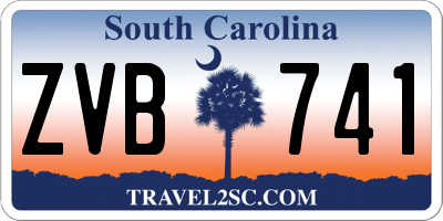 SC license plate ZVB741