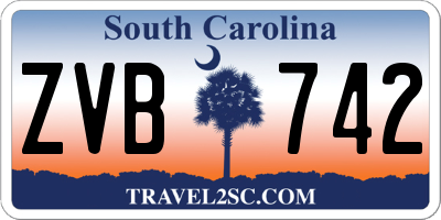 SC license plate ZVB742
