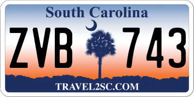 SC license plate ZVB743