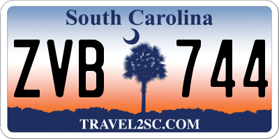 SC license plate ZVB744