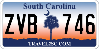 SC license plate ZVB746