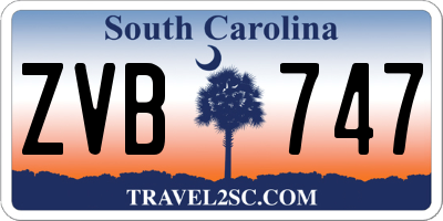 SC license plate ZVB747