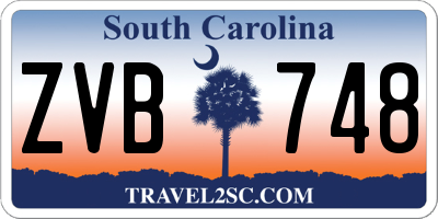 SC license plate ZVB748