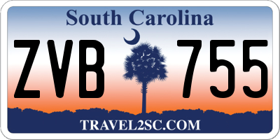 SC license plate ZVB755
