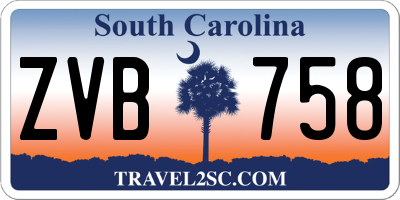 SC license plate ZVB758