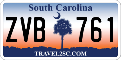 SC license plate ZVB761