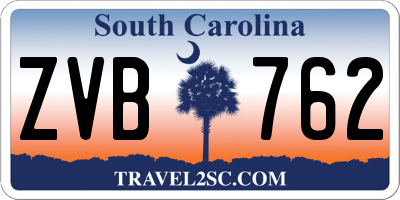 SC license plate ZVB762