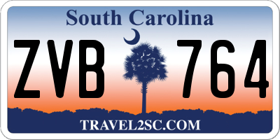 SC license plate ZVB764