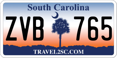 SC license plate ZVB765