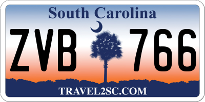 SC license plate ZVB766