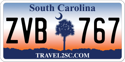 SC license plate ZVB767