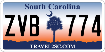 SC license plate ZVB774