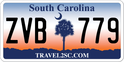 SC license plate ZVB779