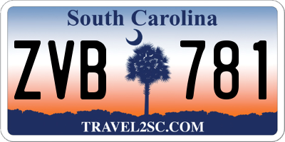 SC license plate ZVB781