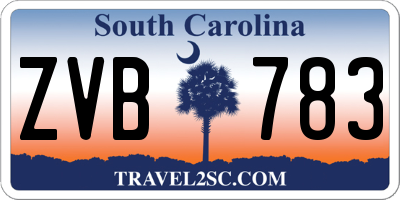 SC license plate ZVB783