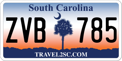 SC license plate ZVB785