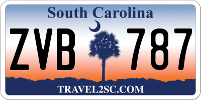 SC license plate ZVB787