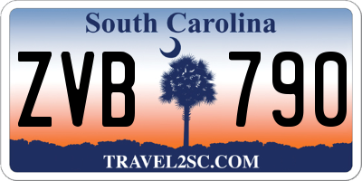 SC license plate ZVB790
