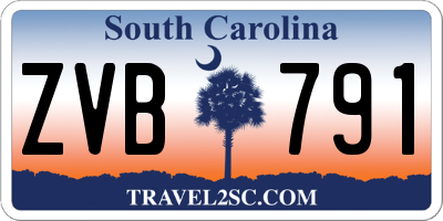 SC license plate ZVB791