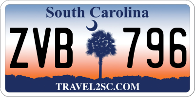 SC license plate ZVB796