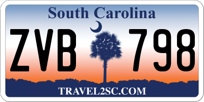 SC license plate ZVB798