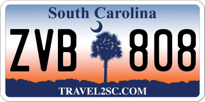 SC license plate ZVB808