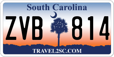 SC license plate ZVB814