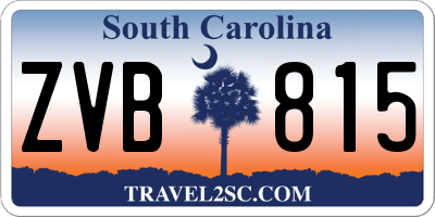 SC license plate ZVB815