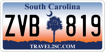 SC license plate ZVB819