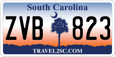 SC license plate ZVB823