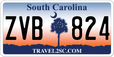 SC license plate ZVB824