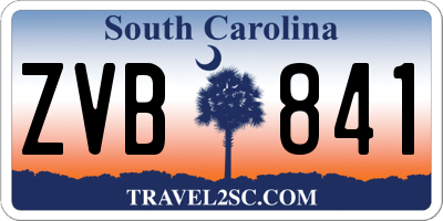 SC license plate ZVB841