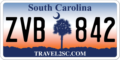 SC license plate ZVB842