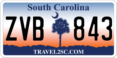 SC license plate ZVB843