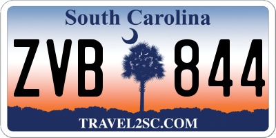 SC license plate ZVB844