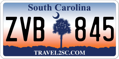 SC license plate ZVB845