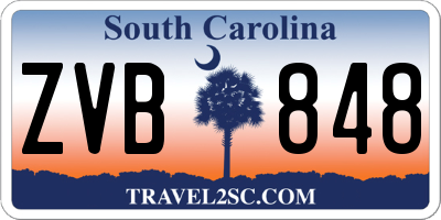 SC license plate ZVB848