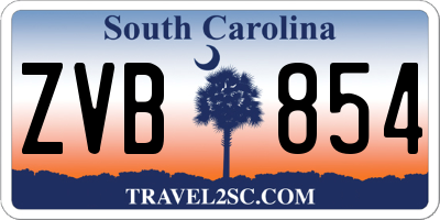 SC license plate ZVB854